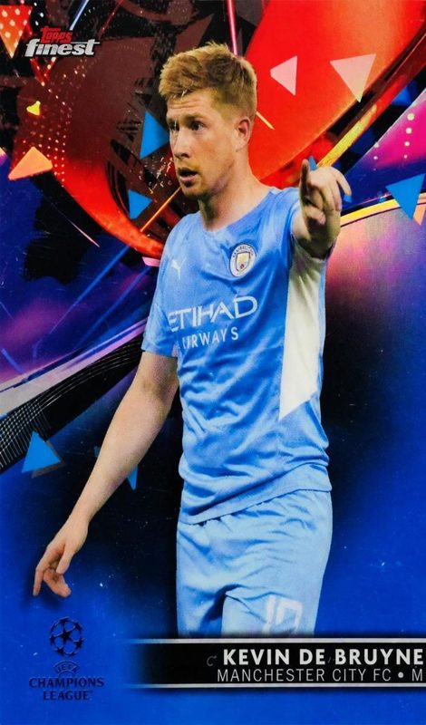 Kevin De Bruyne, 2021 Topps Finest UEFA Champions League Soccer