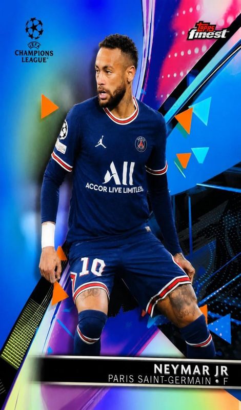 Neymar Jr, 2021 Topps Finest UEFA Champions League Soccer