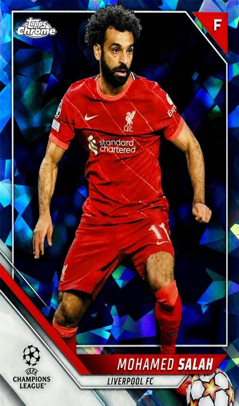Mohamed Salah, 2021 Topps Chrome Sapphire UEFA Champions League Soccer