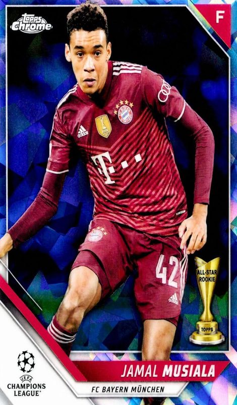 Jamal Musiala, 2021 Topps Chrome Sapphire UEFA Champions League Soccer