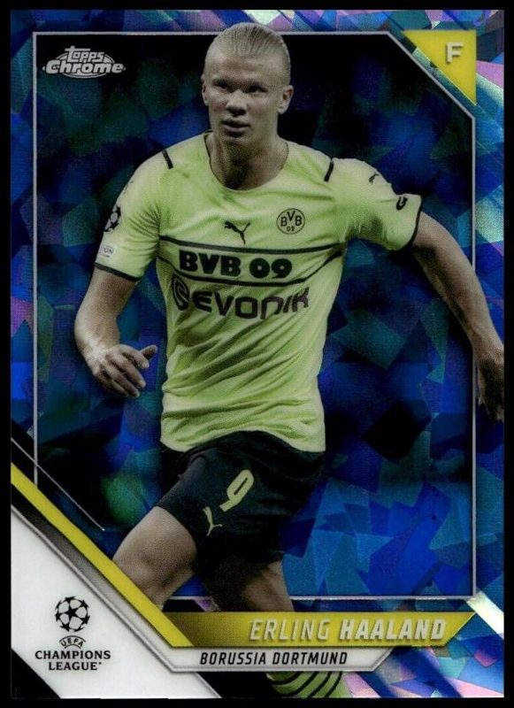 Erling Haaland, 2021 Topps Chrome Sapphire UEFA Champions League Soccer