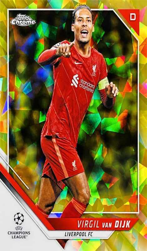 Virgil van Dijk, 2021 Topps Chrome Sapphire UEFA Champions League Soccer