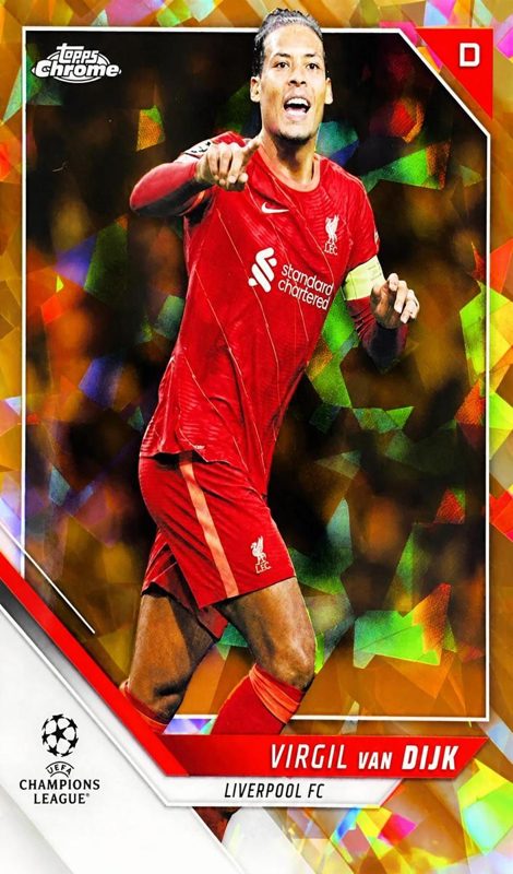 Virgil van Dijk, 2021 Topps Chrome Sapphire UEFA Champions League Soccer