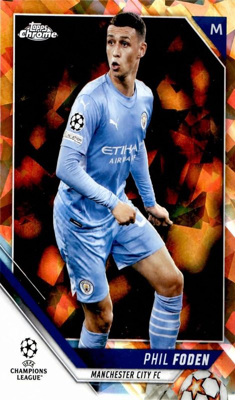 Phil Foden, 2021 Topps Chrome Sapphire UEFA Champions League Soccer