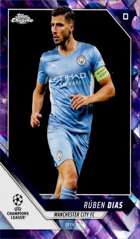 Ruben Dias, 2021 Topps Chrome Sapphire UEFA Champions League Soccer