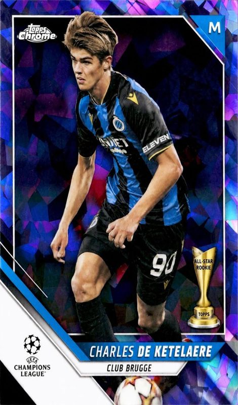 Charles De Ketelaere, 2021 Topps Chrome Sapphire UEFA Champions League Soccer