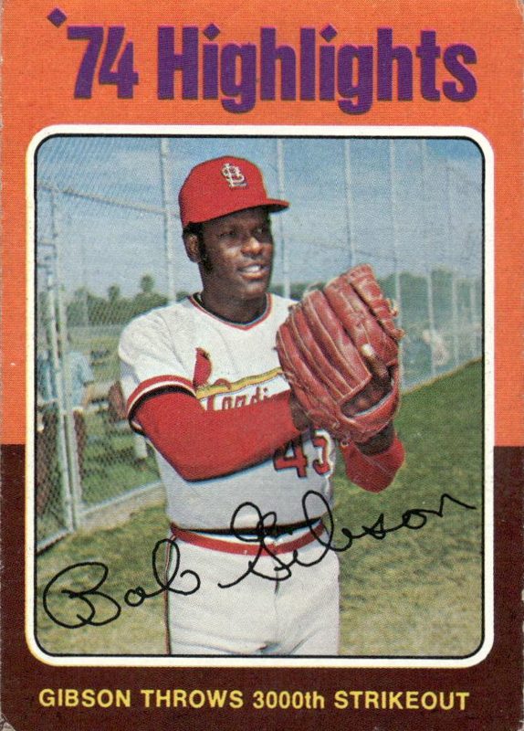 Bob Gibson, 1975 Topps Baseball