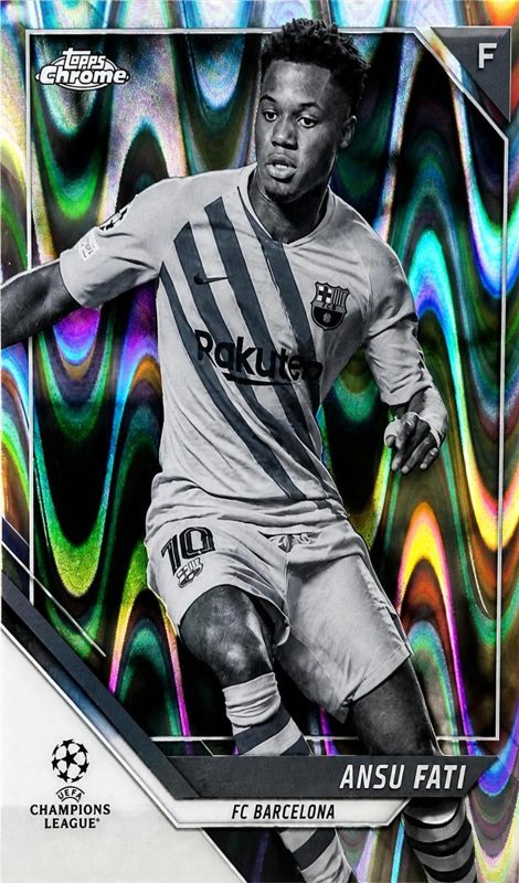 Ansu Fati, 2021 Topps Chrome Champions UEFA League Soccer