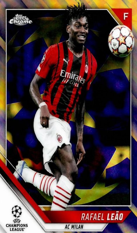 Rafael Leao, 2021 Topps Chrome UEFA Champions League Soccer