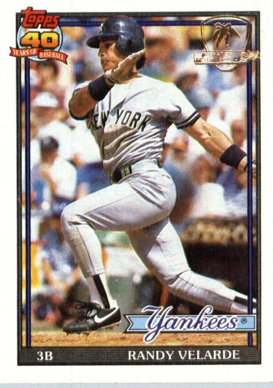 Randy Velarde, 1991 Topps Baseball