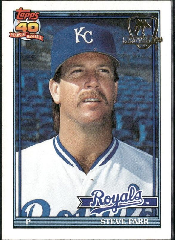 Steve Farr, 1991 Topps Baseball