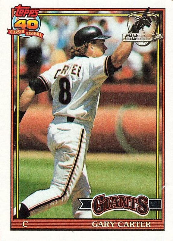 Gary Carter, 1991 Topps Baseball