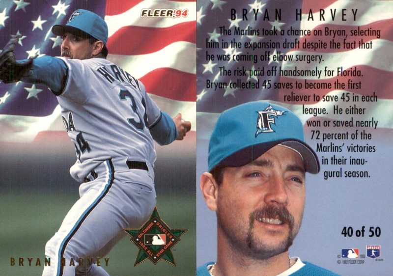 Bryan Harvey, 1994 Fleer Baseball