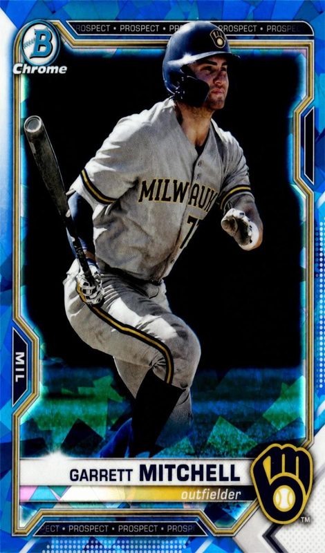 Garrett Mitchell, 2021 Bowman Chrome Prospects Sapphire Baseball