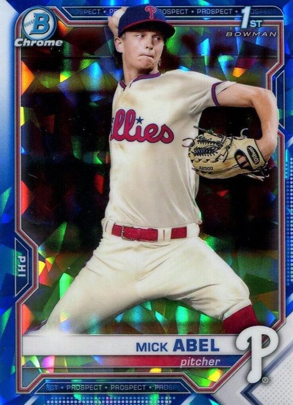 Mick Abel, 2021 Bowman Chrome Prospects Sapphire Baseball