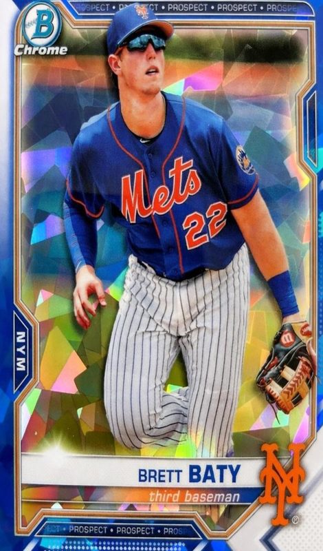 Brett Baty, 2021 Bowman Chrome Prospects Sapphire Baseball