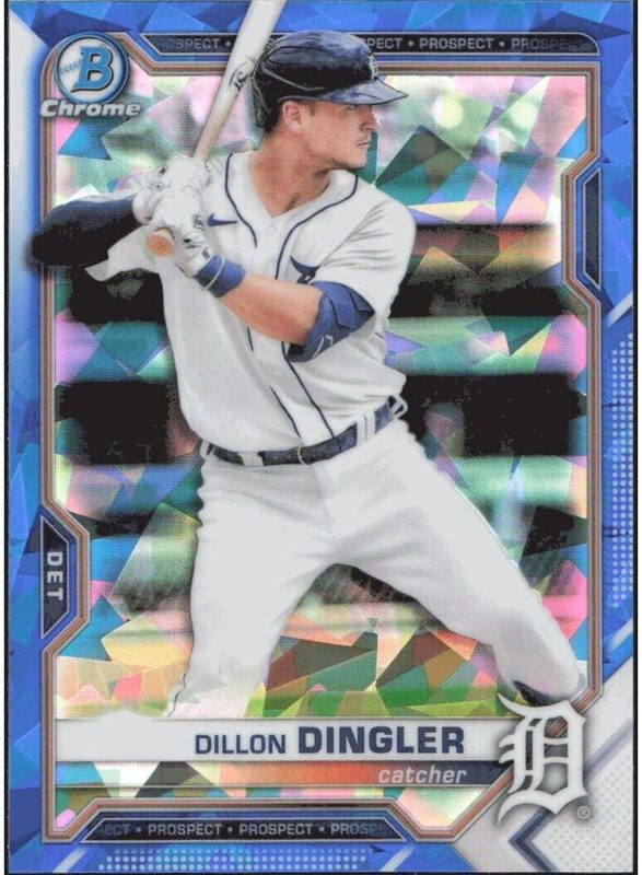 Dillon Dingler, 2021 Bowman Chrome Prospects Sapphire Baseball