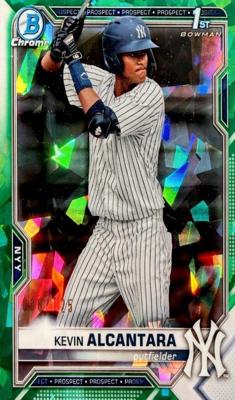 Kevin Alcantara, 2021 Bowman Chrome Prospects Sapphire Baseball