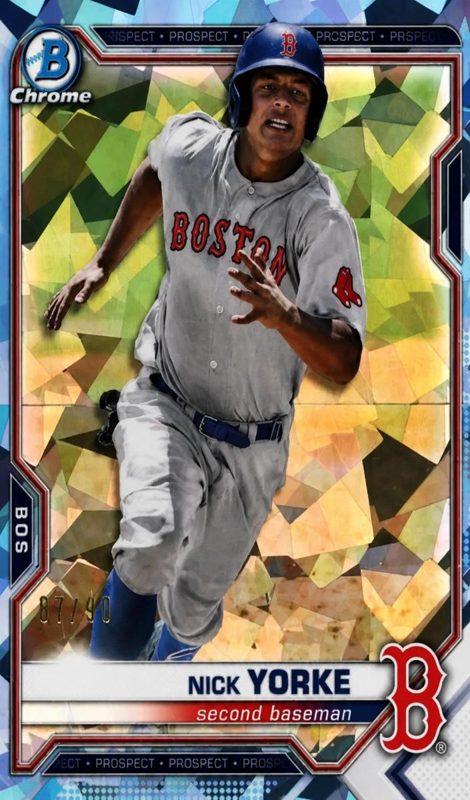 Nick Yorke, 2021 Bowman Chrome Prospects Sapphire Baseball