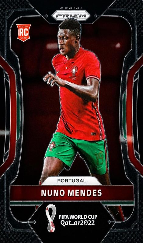 Nuno Mendes, 2022 Panini Prizm FIFA World Cup Qatar Soccer