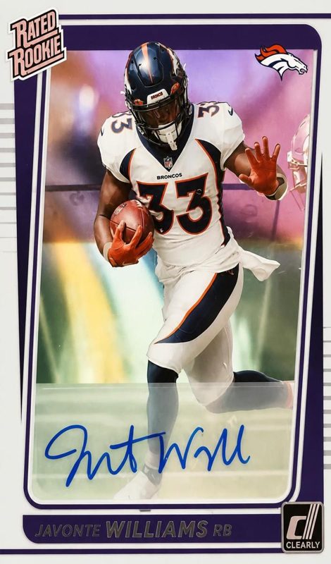 Javonte Williams, 2021 Panini Clearly Donruss Football