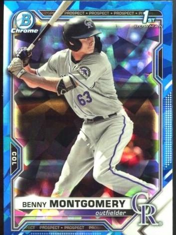Benny Montgomery, 2021 Bowman Chrome Prospects Sapphire Baseball