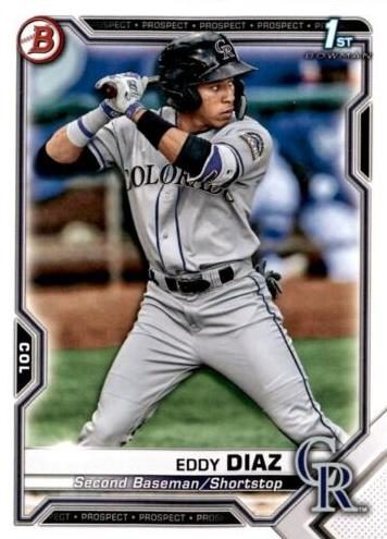 Eddy Diaz, 2021 Bowman Paper Prospects Baseball