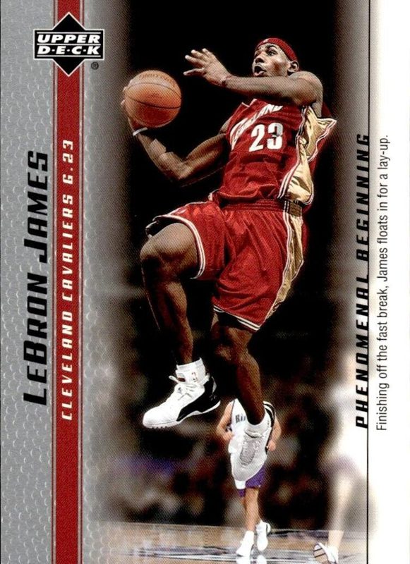 Lebron James, 2003 Upper Deck LeBron James Phenomenal Beginnings Basketball