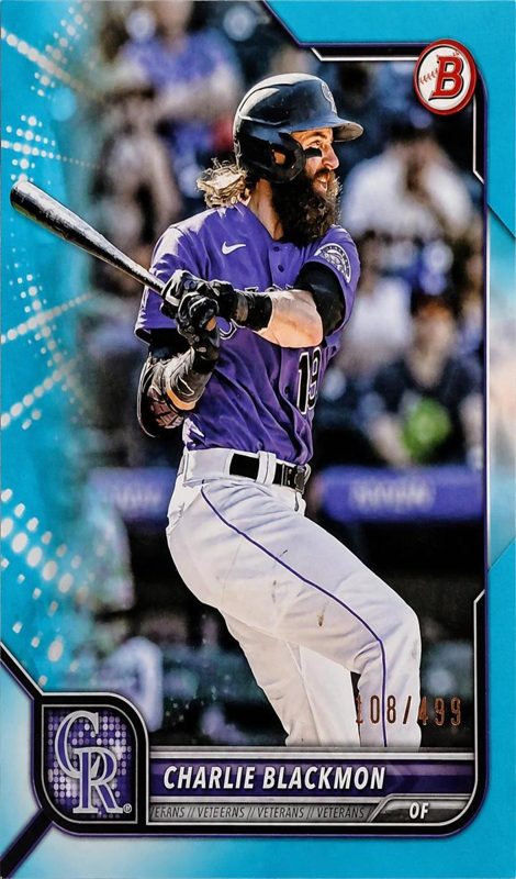 Charlie Blackmon, 2022 Bowman Baseball