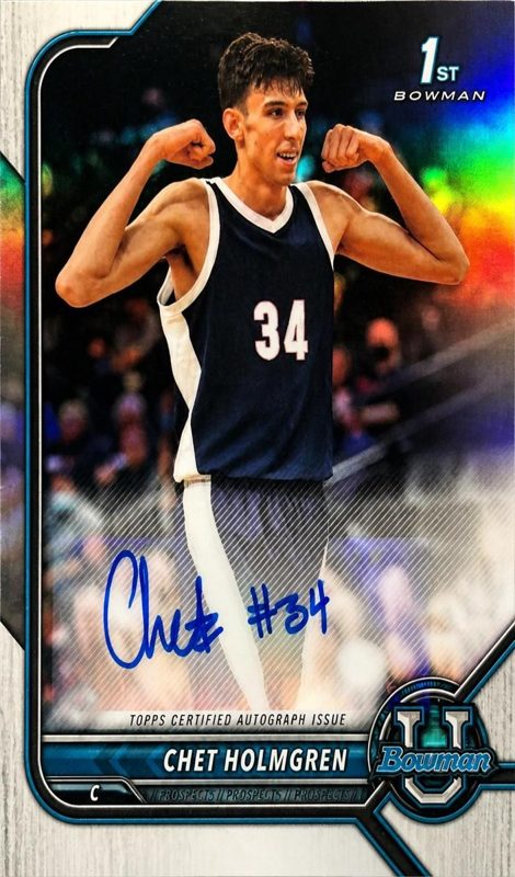 Chet Holmgren, 2021 Bowman Chrome University Basketball