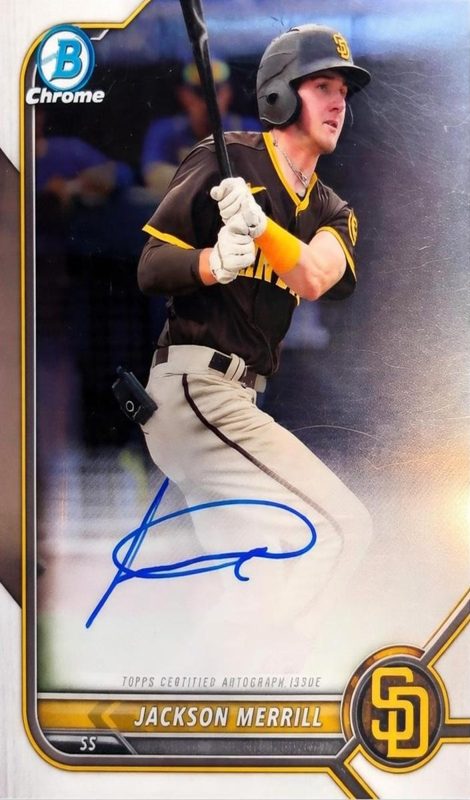 Jackson Merrill, 2022 Bowman Chrome Baseball