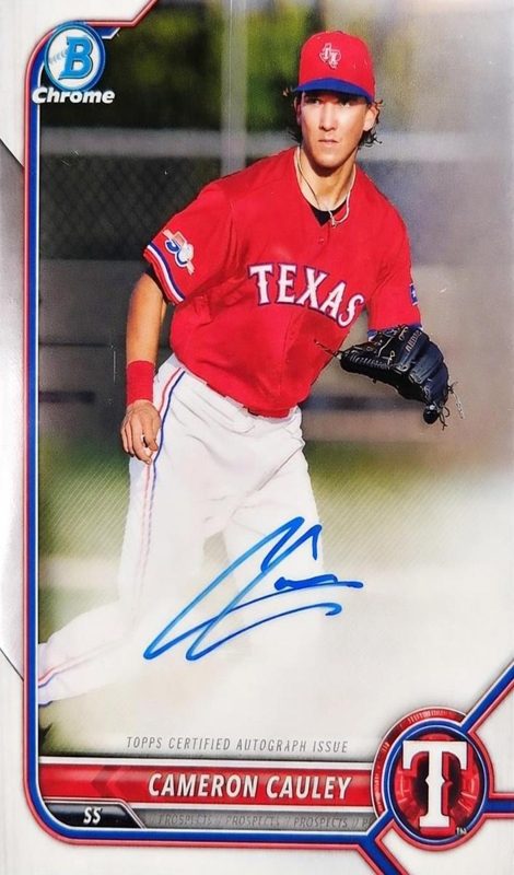 Cameron Cauley, 2022 Bowman Chrome Prospects Baseball