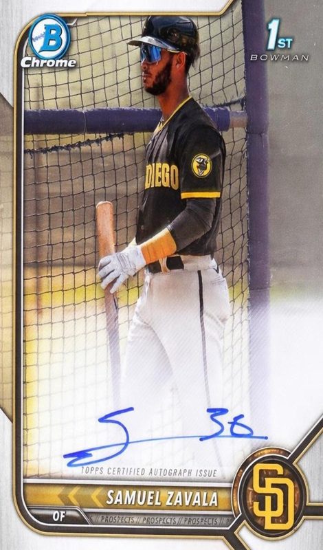 Samuel Zavala, 2022 Bowman Chrome Prospects Baseball