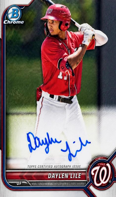 Daylen Lile, 2022 Bowman Chrome Prospects Baseball