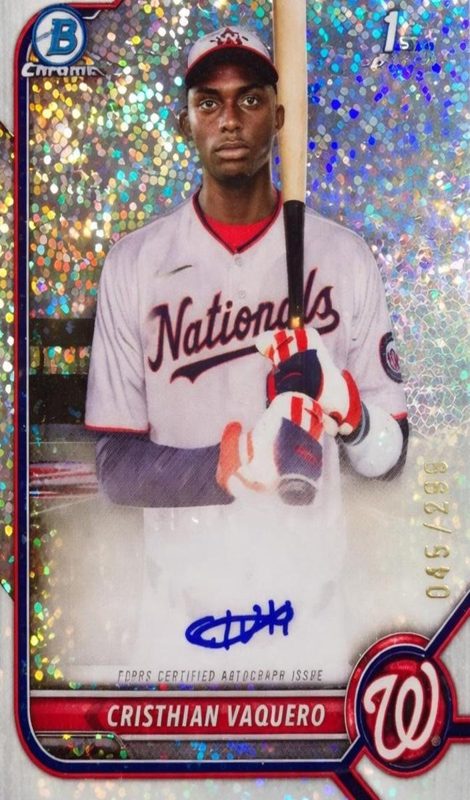 Cristhian Vaquero, 2022 Bowman Chrome Baseball