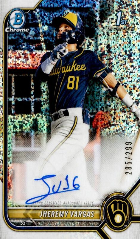 Jheremy Vargas, 2022 Bowman Chrome Prospects Baseball
