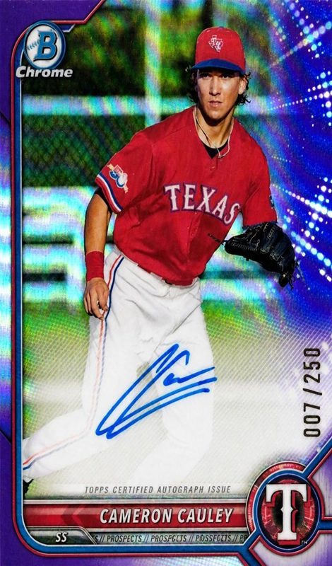 Cameron Cauley, 2022 Bowman Chrome Prospects Baseball