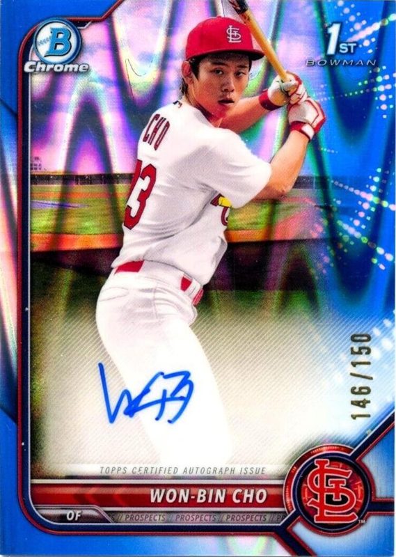 Won-Bin Cho, 2022 Bowman Chrome Prospects Baseball