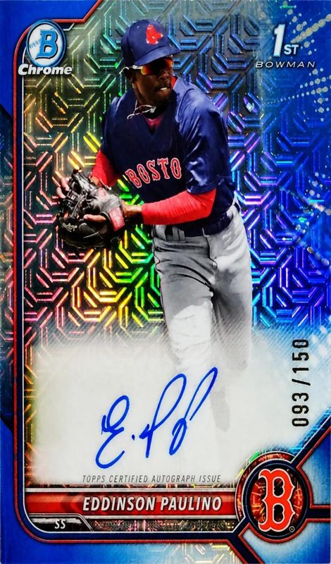 Eddinson Paulino, 2022 Bowman Chrome Prospects Baseball
