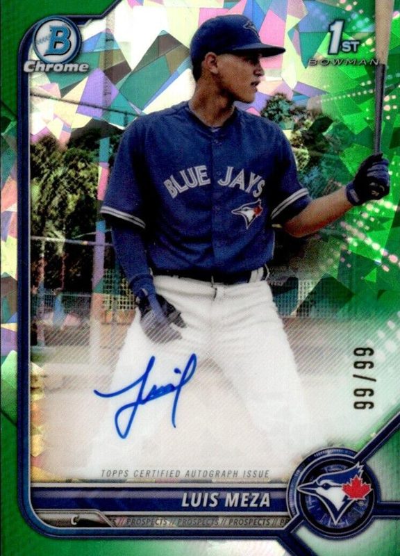Luis Meza, 2022 Bowman Chrome Prospects Baseball
