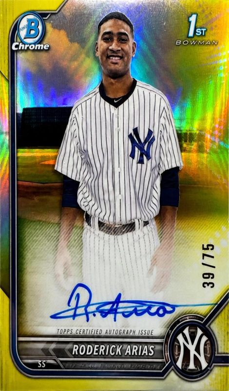 Roderick Arias, 2022 Bowman Chrome Prospects Baseball