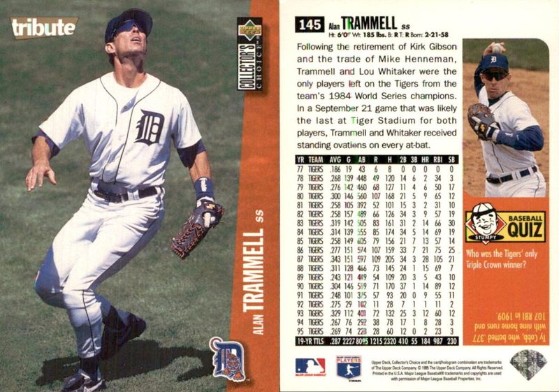 Alan Trammell, 1996 Collector's Choice Baseball