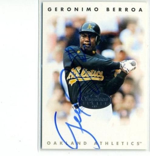 Geronimo Berroa, 1996 Leaf Signature Series Baseball