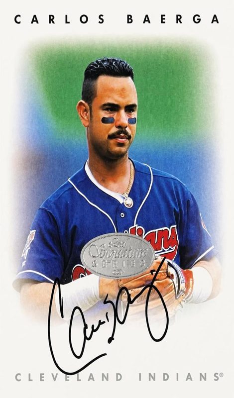 Carlos Baerga, 1996 Leaf Signature Series Baseball