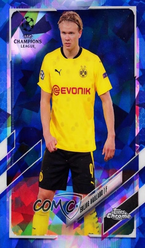 Erling Haaland, 2020 Topps Chrome Sapphire UEFA Champions League Soccer