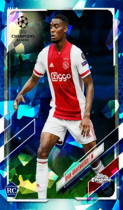 Ryan Gravenberch, 2020 Topps Chrome Sapphire UEFA Champions League Soccer