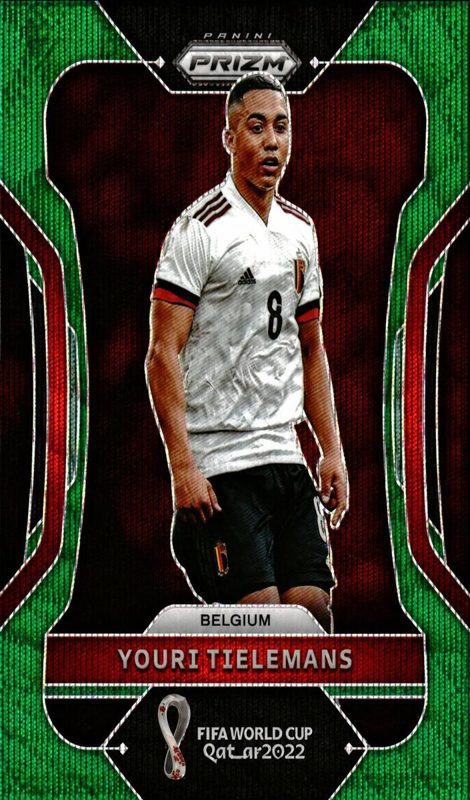 Youri Tielemans, 2022 Panini Prizm FIFA World Cup Qatar Soccer