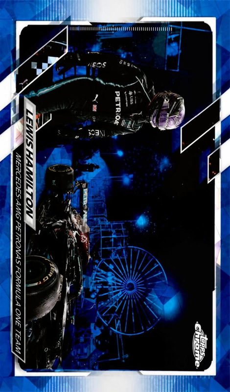 Lewis Hamilton, 2021 Topps Chrome Sapphire F1 Racing